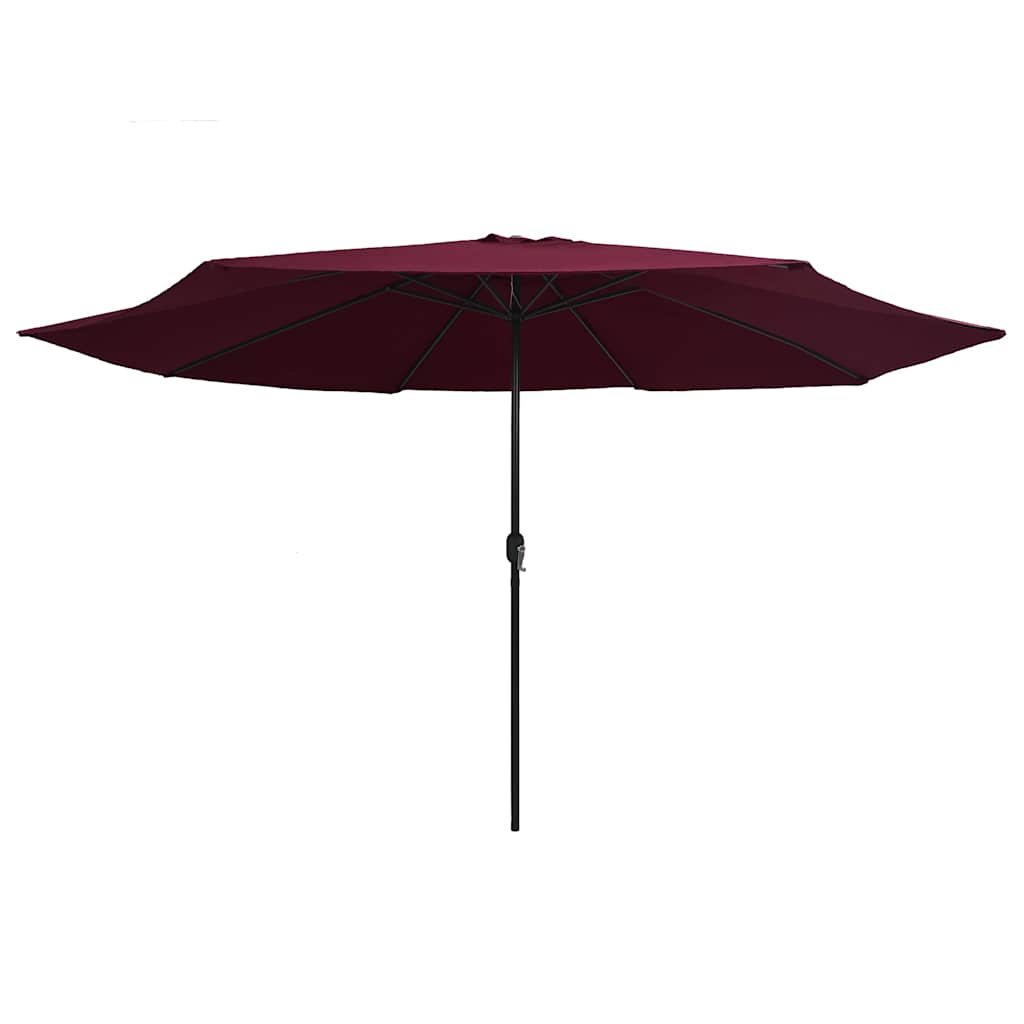 Aia päikesevari metallpostiga 390 cm, bordoopunane