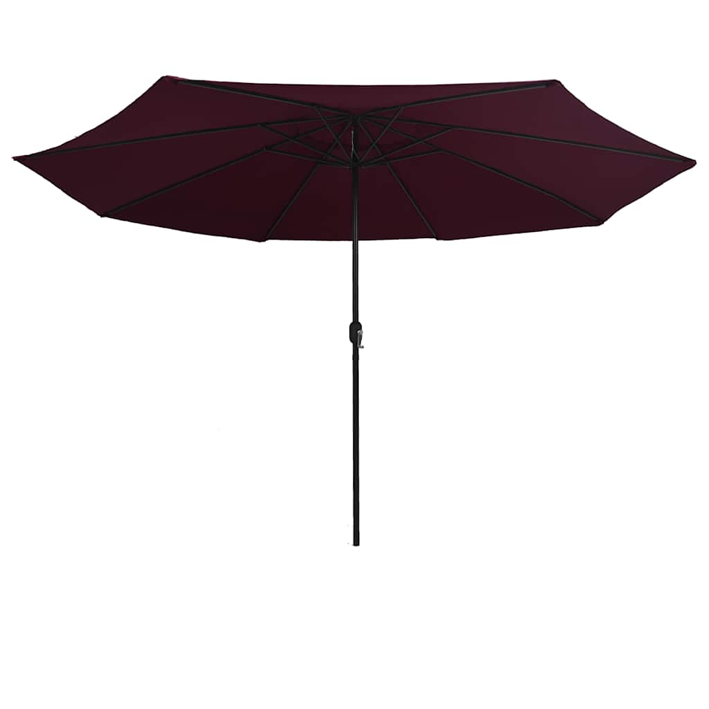 Aia päikesevari metallpostiga 390 cm, bordoopunane