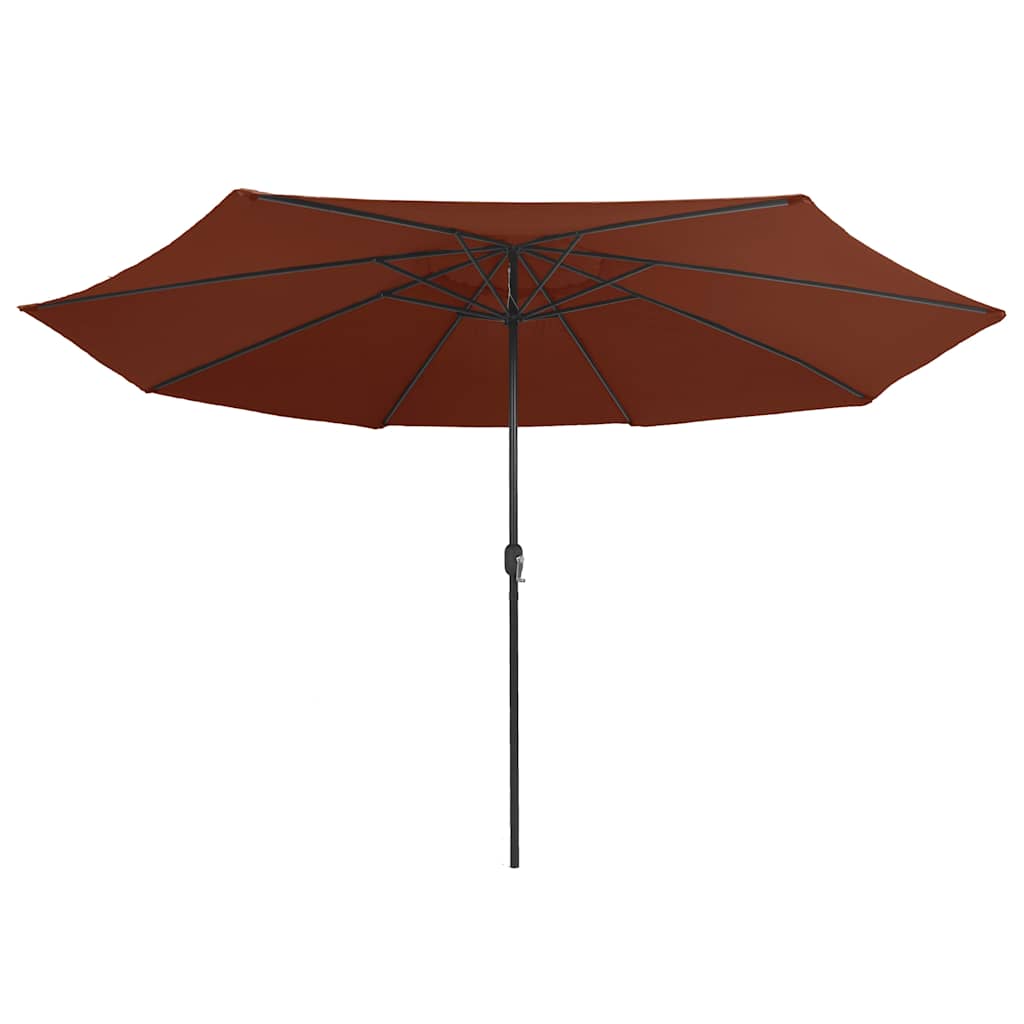 Aia päikesevari metallpostiga 390 cm, terrakota
