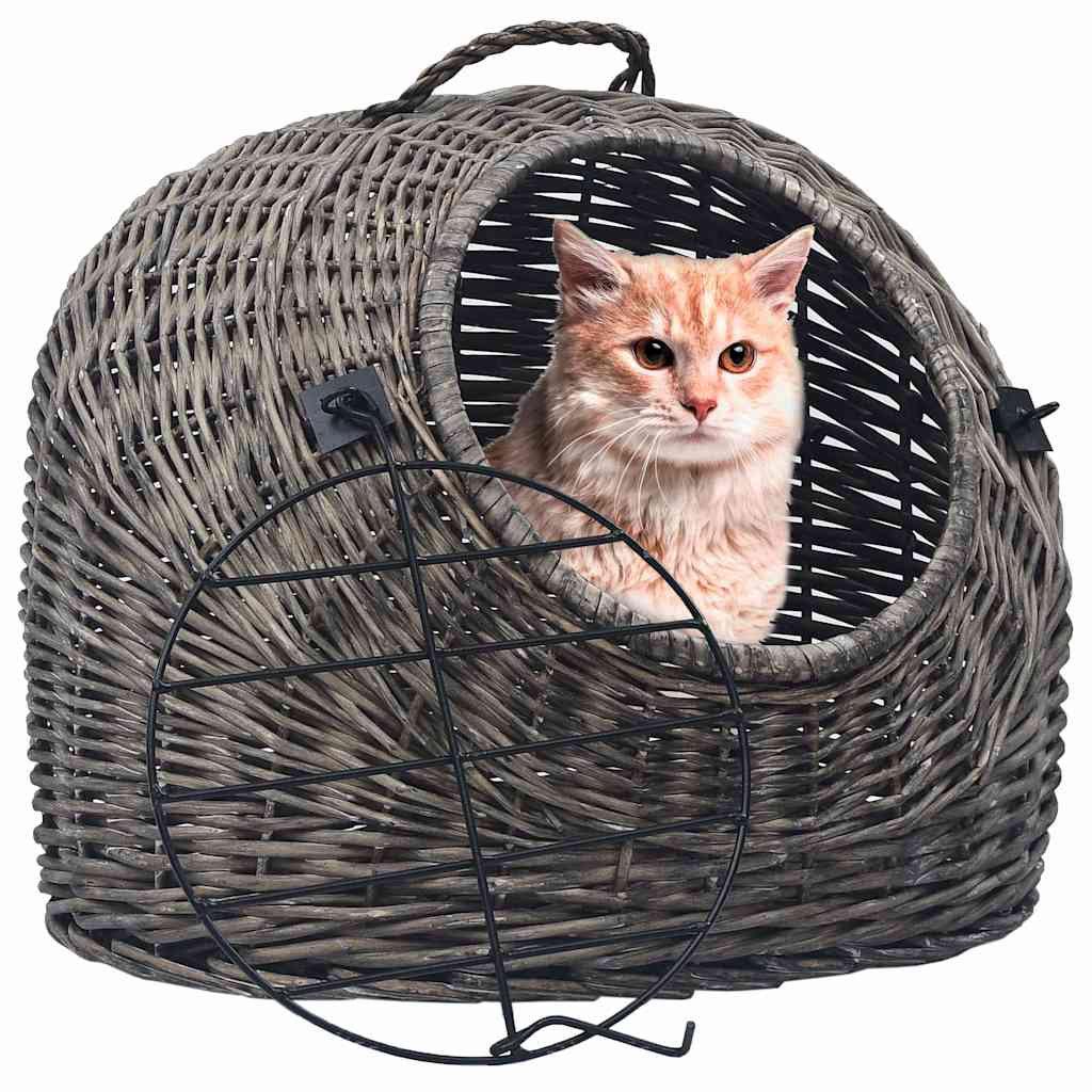 Kassi transpordipuur, hall, 45 x 35 x 35 cm, naturaalne paju