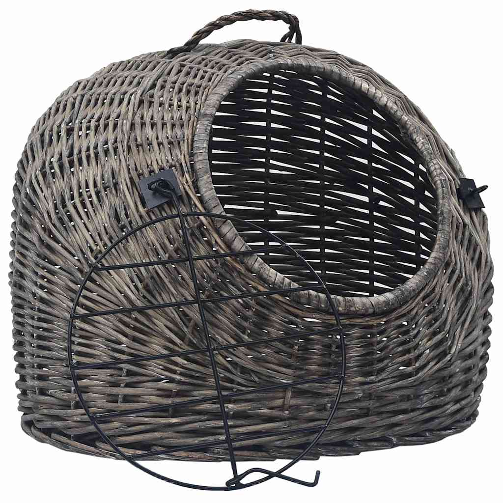Kassi transpordipuur, hall, 50 x 42 x 40 cm, naturaalne paju