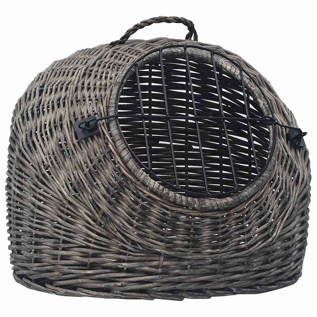 Kassi transpordipuur, hall, 50 x 42 x 40 cm, naturaalne paju