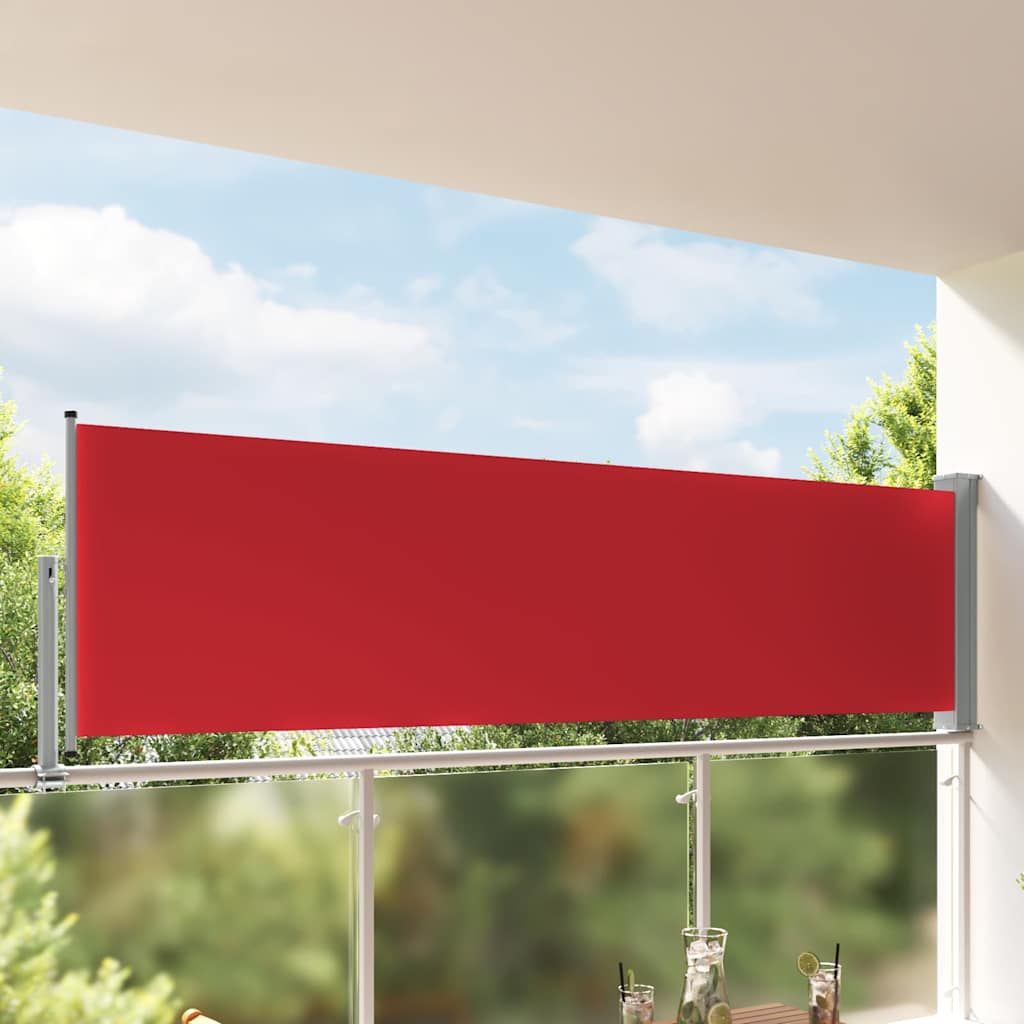 Lahtitõmmatav terrassi külgsein, 100 x 300 cm, punane