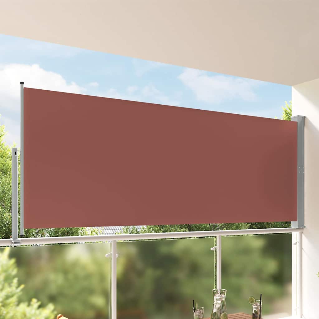 Lahtitõmmatav terrassi külgsein, 140 x 300 cm, pruun