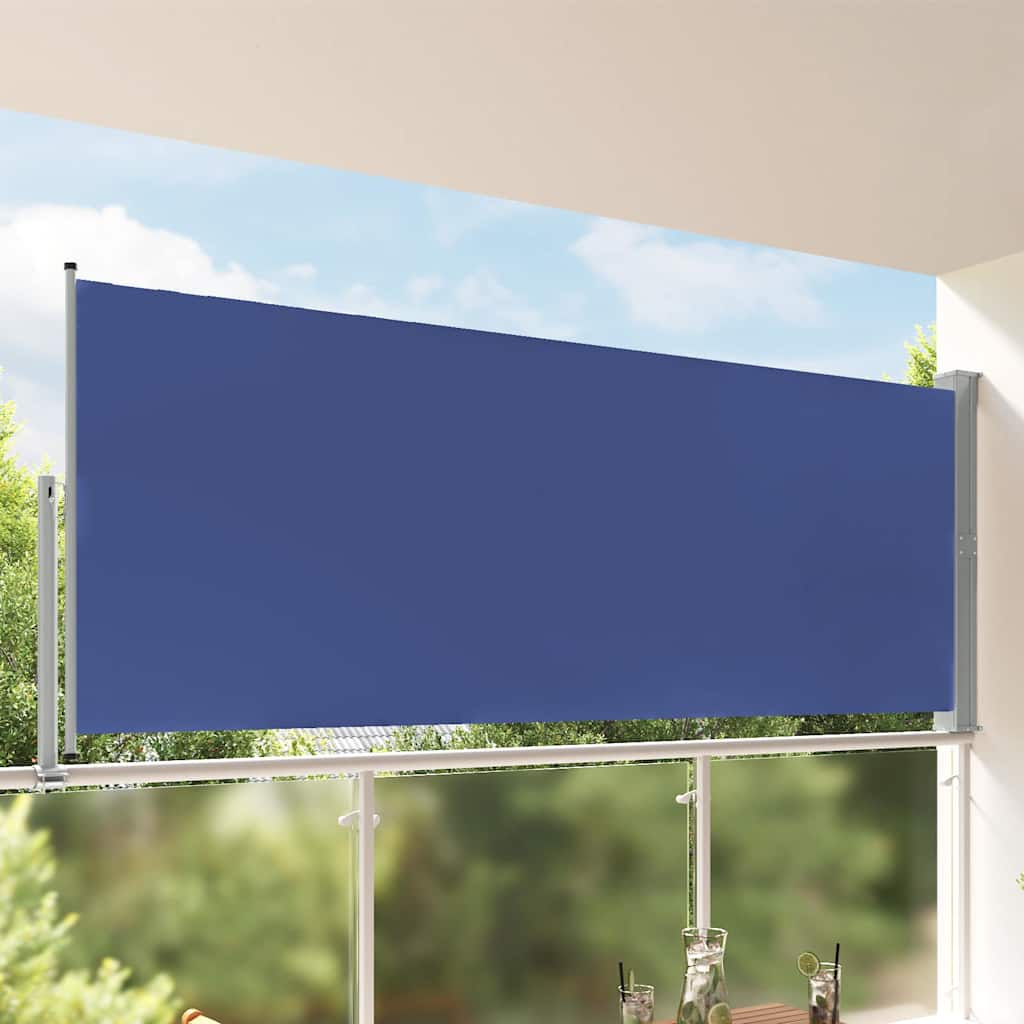 Lahtitõmmatav terrassi külgsein, 140 x 300 cm, sinine