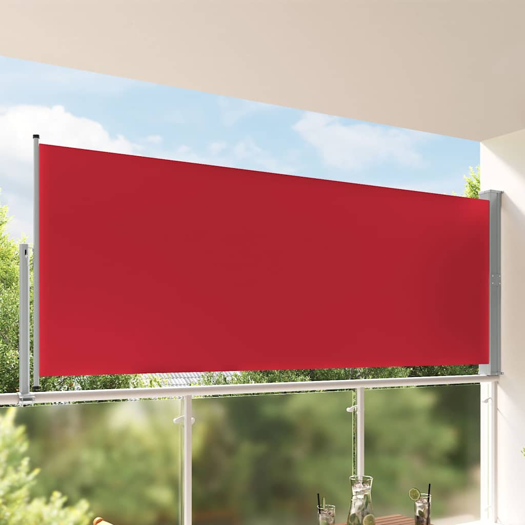 Lahtitõmmatav terrassi külgsein, 140 x 300 cm, punane