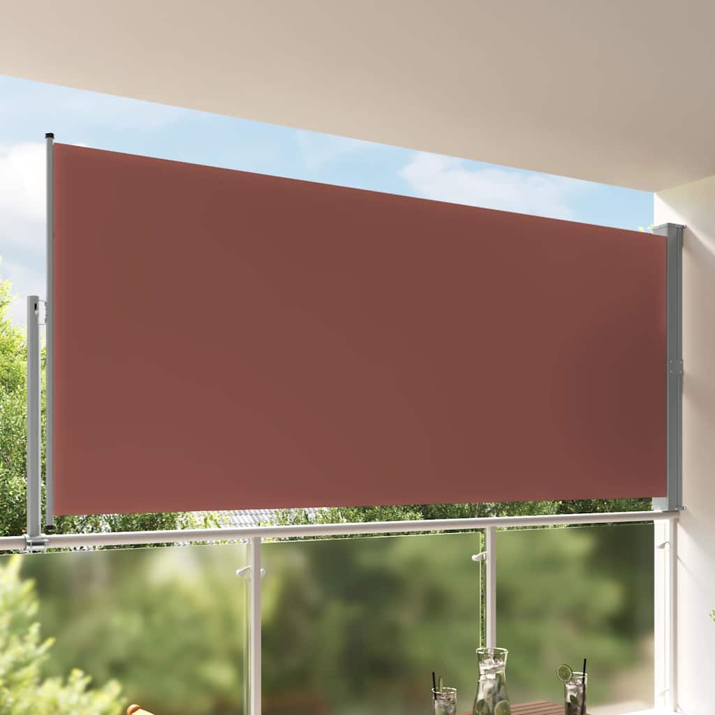 Lahtitõmmatav terrassi külgsein, 160 x 300 cm, pruun