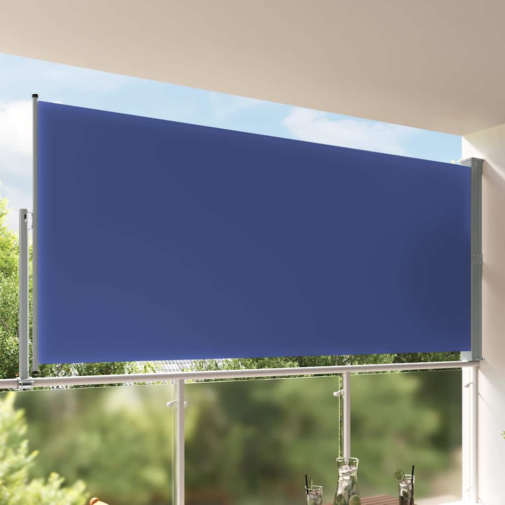 Lahtitõmmatav terrassi külgsein, 160 x 300 cm, sinine