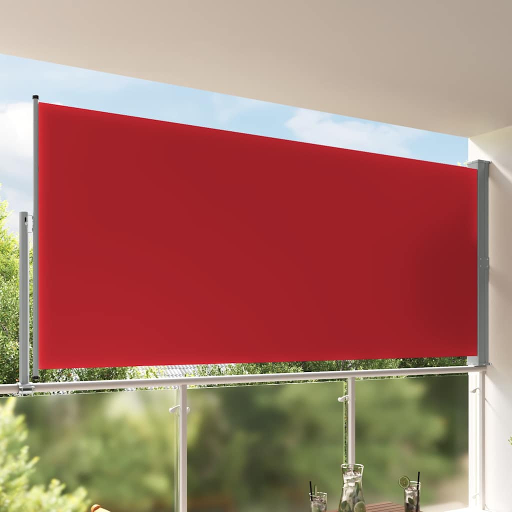 Lahtitõmmatav terrassi külgsein, 160 x 300 cm, punane
