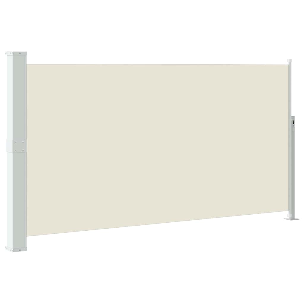 Lahtitõmmatav terrassi külgsein, 170 x 300 cm, kreemjasvalge