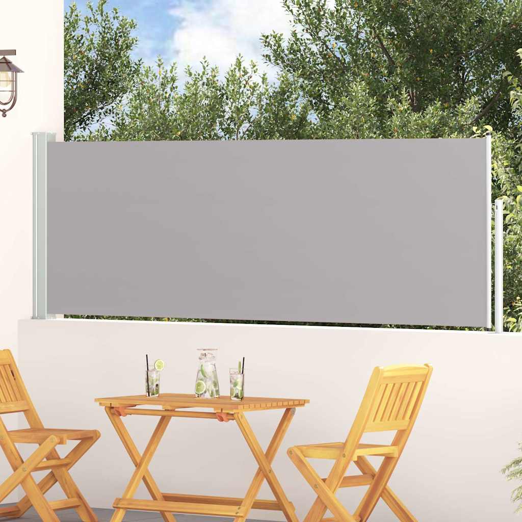 Lahtitõmmatav terrassi külgsein, 100 x 314 cm, hall