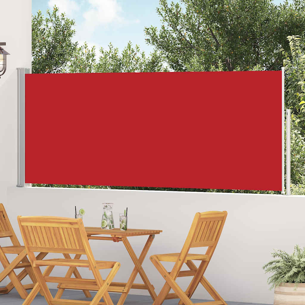 Lahtitõmmatav terrassi külgsein, 117x514 cm, punane