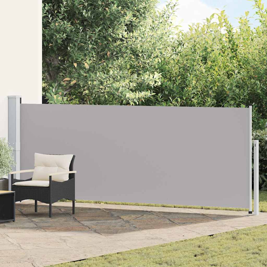 Lahtitõmmatav terrassi külgsein, 140 x 514 cm, hall