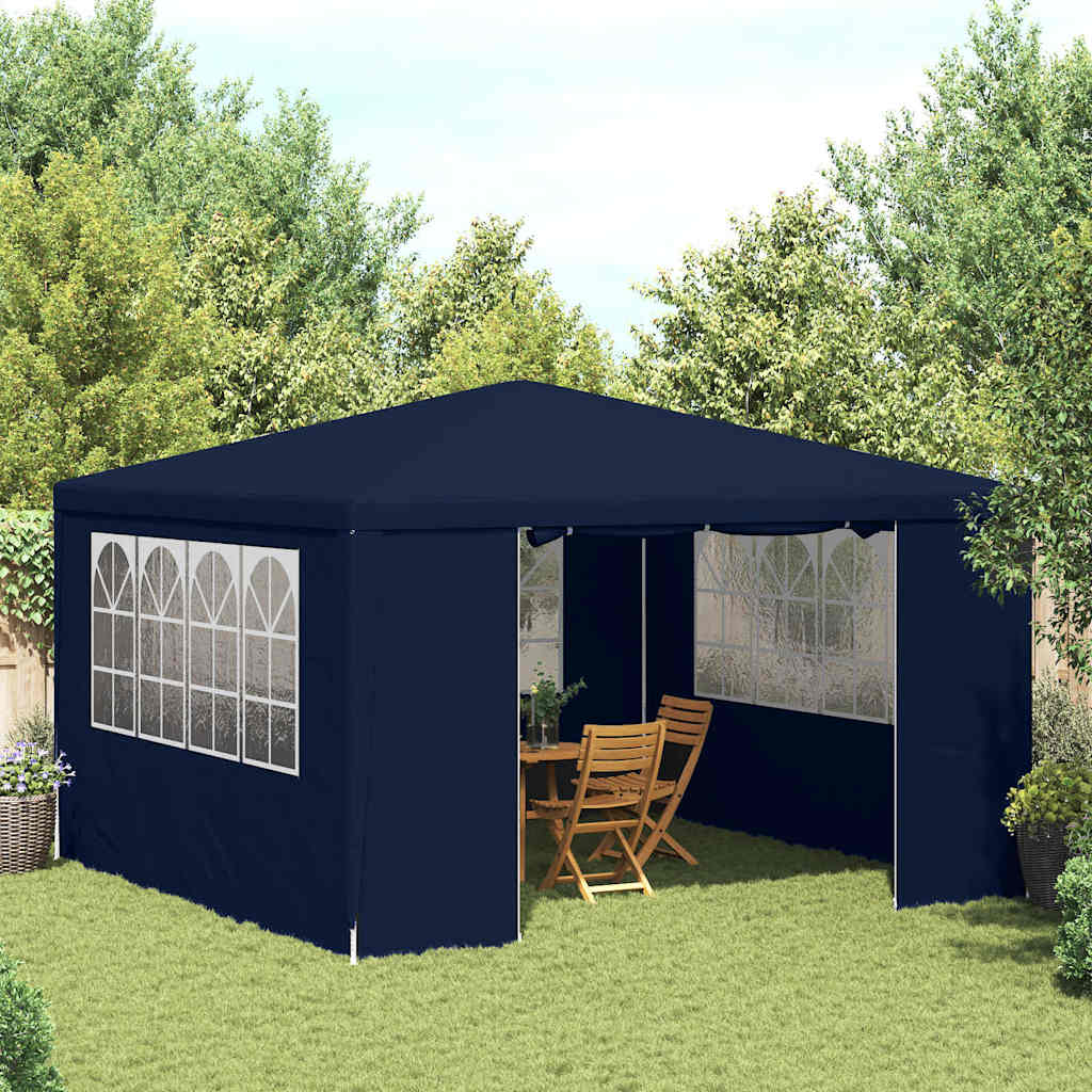 Professionaalne peotelk külgseintega, 4 x 4 m, sinine 90 g/m²