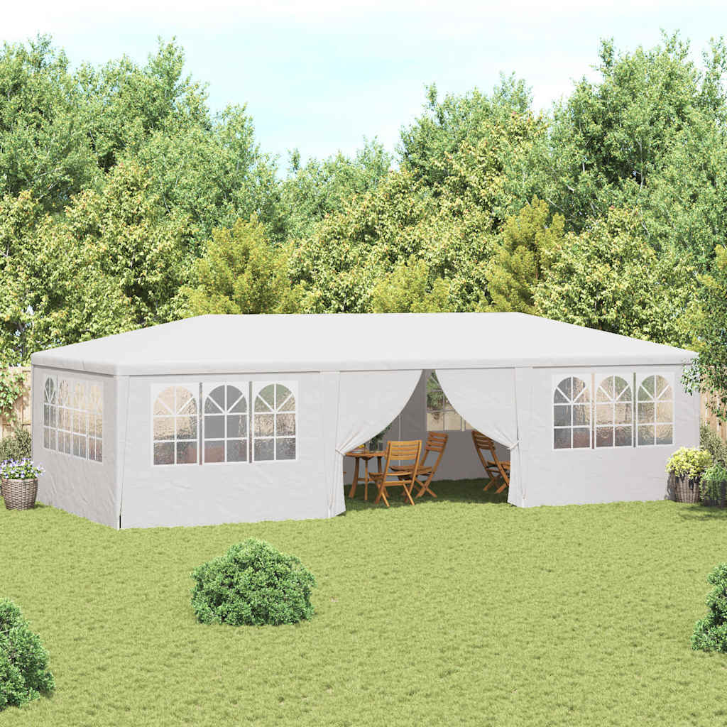 Professionaalne peotelk külgseintega, 4x9 m, valge 90 g/m²