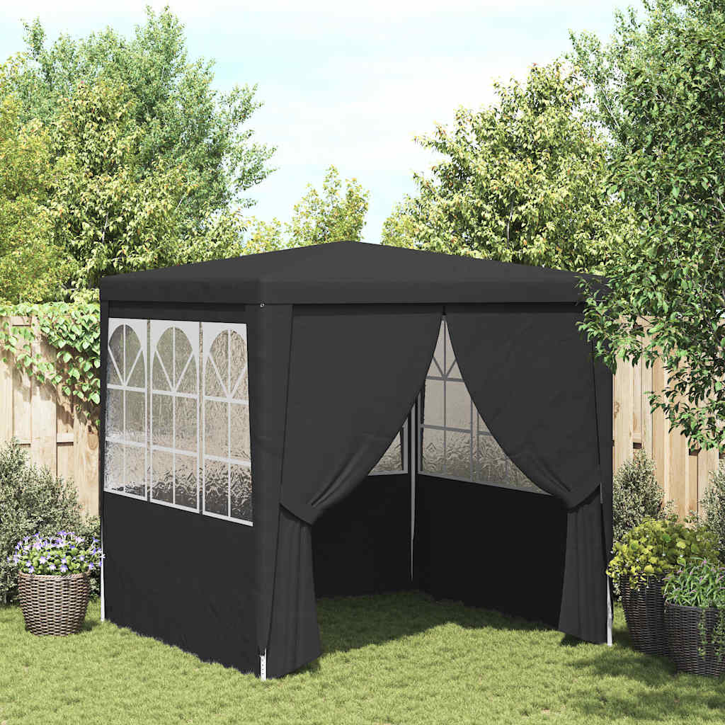 Peotelk külgseintega, 2,5 x 2,5 m, antratsiit 90 g/m²