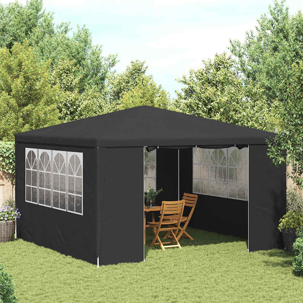 Professionaalne peotelk külgseintega, 4x4 m, antratsiit 90 g/m²