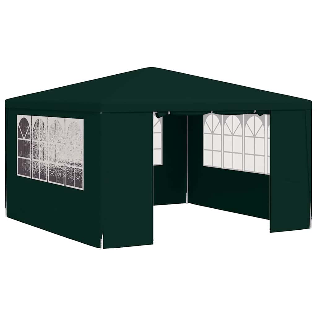 Professionaalne peotelk külgseintega, 4x4 m, roheline 90 g/m²