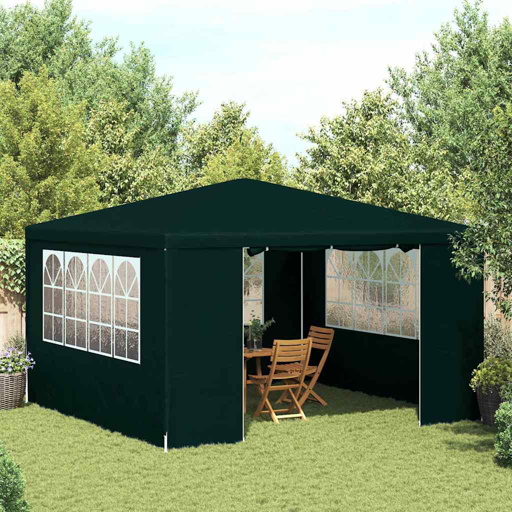 Professionaalne peotelk külgseintega, 4x4 m, roheline 90 g/m²