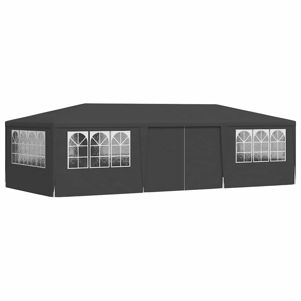 Professionaalne peotelk külgseintega, 4x9 m, antratsiit 90 g/m²