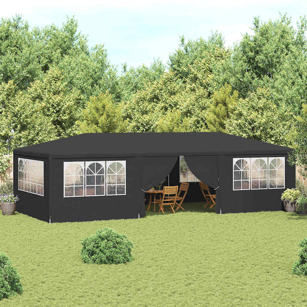 Professionaalne peotelk külgseintega, 4x9 m, antratsiit 90 g/m²