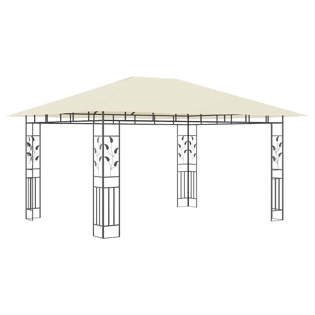 Varjualune sääsevõrguga, 4 x 3 x 2,73 m, kreemjas, 180 g/m²