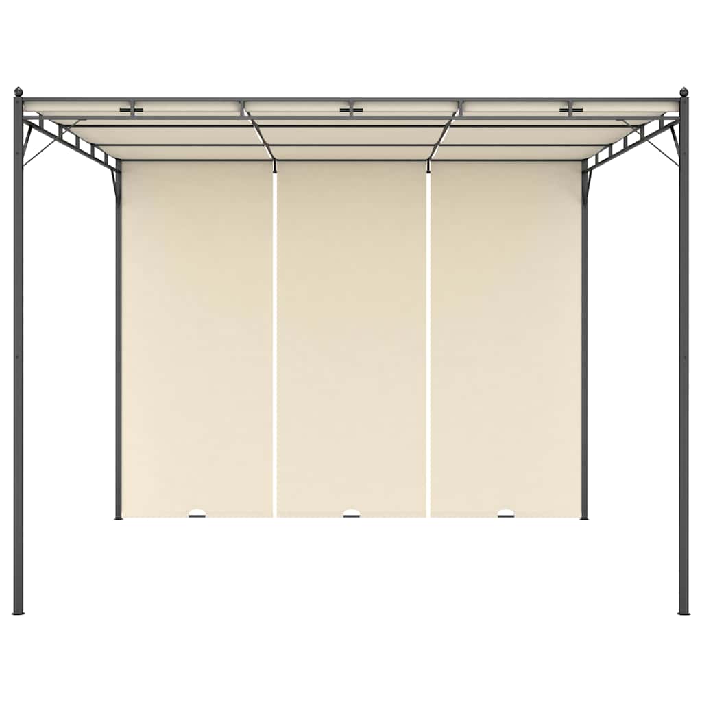 Varjualune küljekardinaga 3 x 3 x 2,25 m kreemjas
