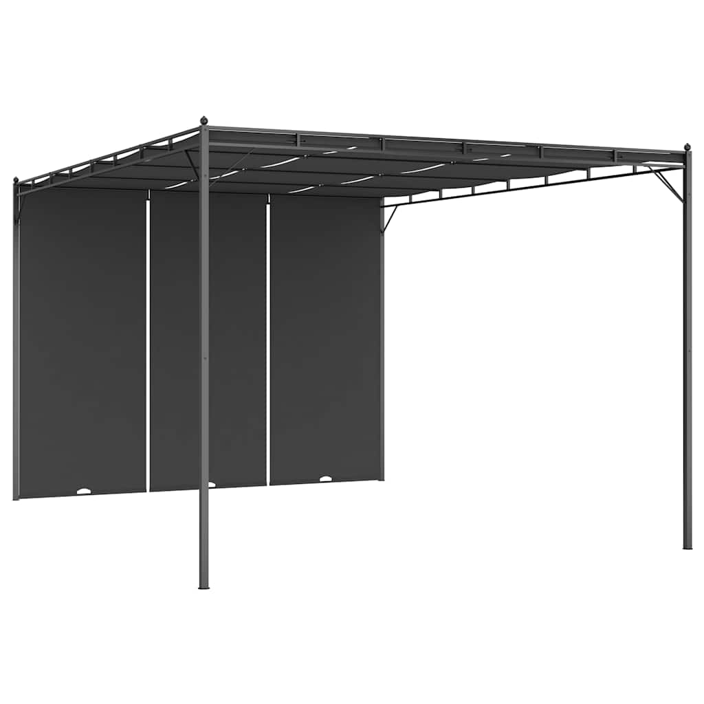 Varjualune küljekardinaga 4 x 3 x 2,25 m antratsiit