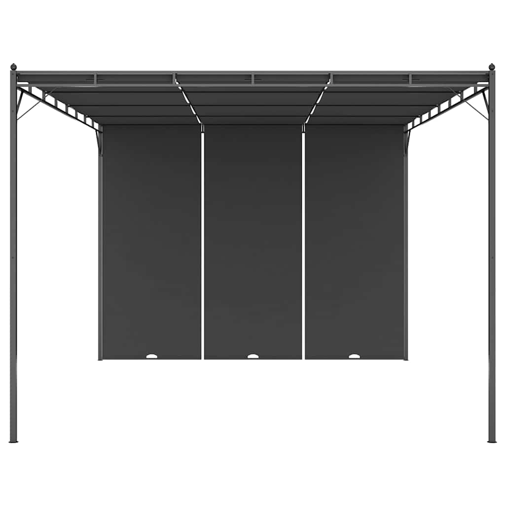 Varjualune küljekardinaga 4 x 3 x 2,25 m antratsiit