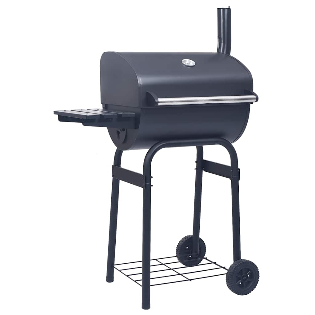 Söegrill/suitsuahi alumise riiuliga, must