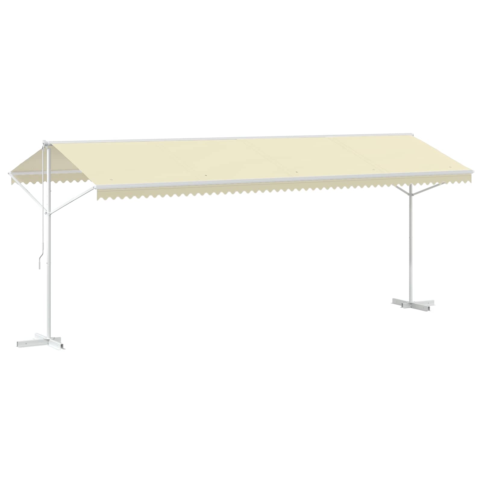 Iseseisev varikatus 600 x 300 cm, kreemjasvalge