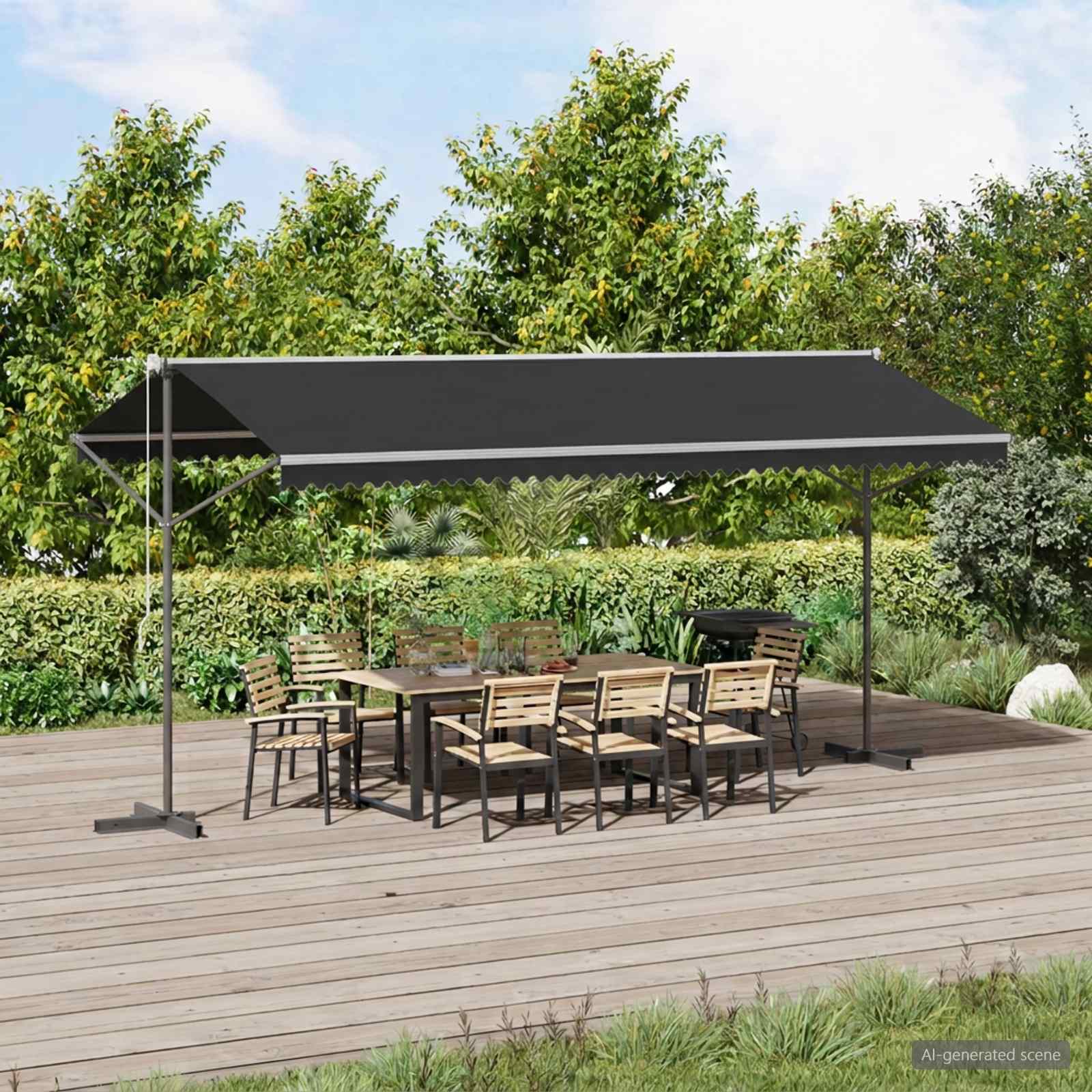 Iseseisev varikatus 500 x 300 cm, antratsiithall