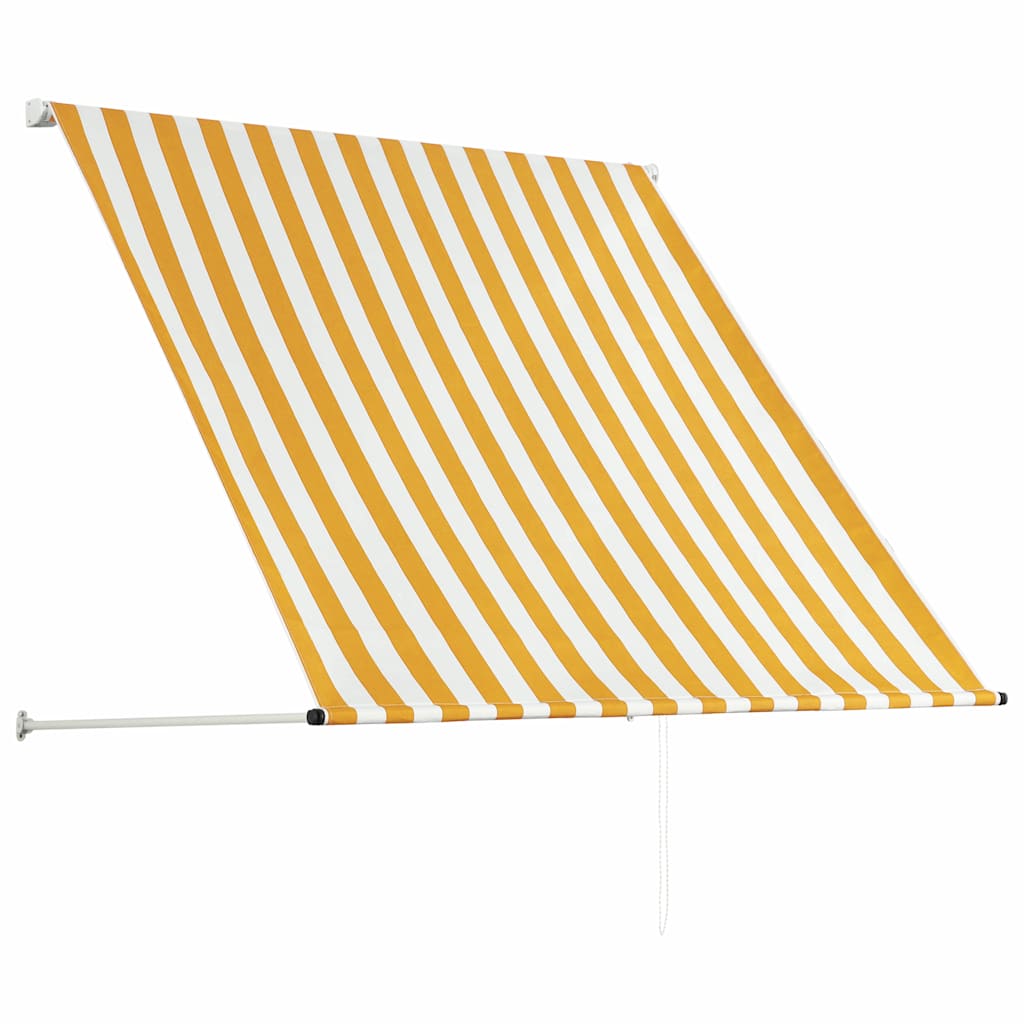 Kokkupandav varikatus, 100 x 150 cm, kollane ja valge