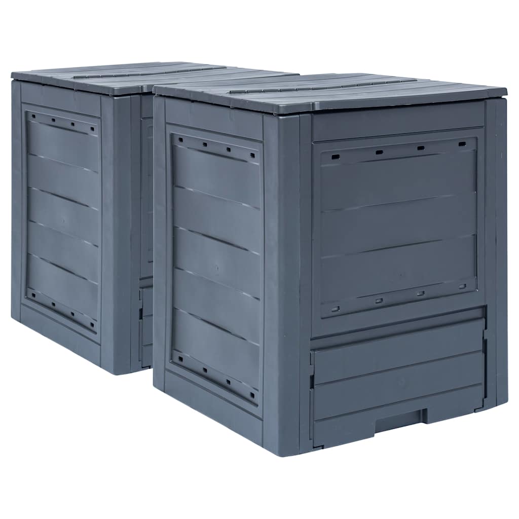 Aiakompostrid 2 tk, hall, 60 x 60 x 73 cm, 520 l