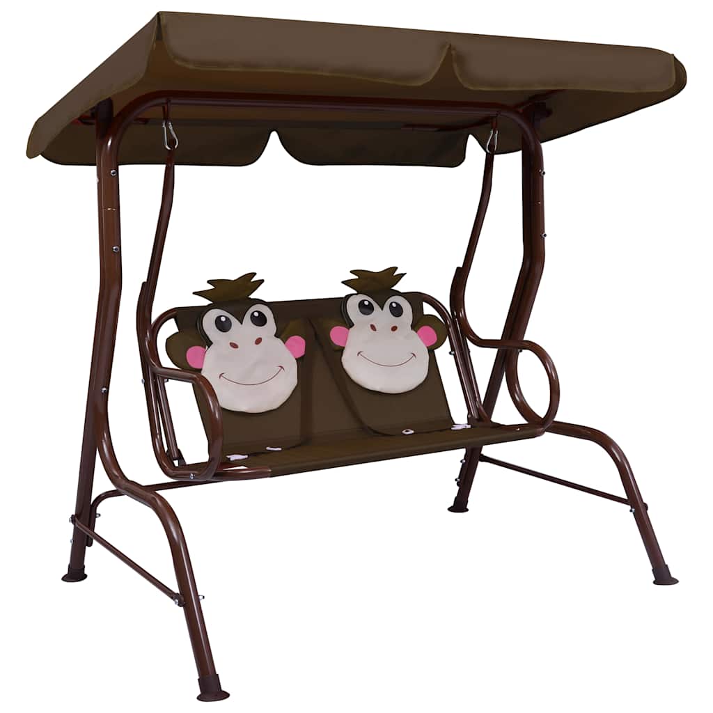 Laste aiakiik pruun 115 x 75 x 110 cm kangas