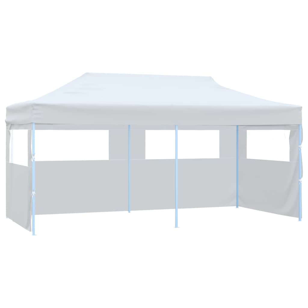 Kokkupandav pop-up peotelk külgseintega, 3 x 6 m, teras, valge