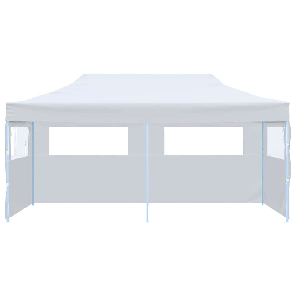 Kokkupandav pop-up peotelk külgseintega, 3 x 6 m, teras, valge