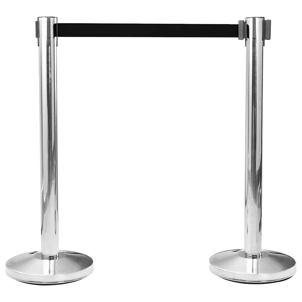 Lahtitõmmatav lindiga eralduspiire, 200 cm, must