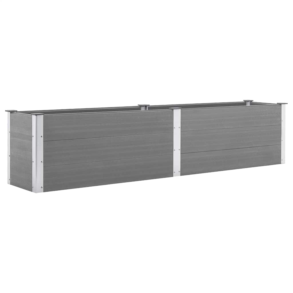 Aia taimelava 250 x 50 x 54 cm, puidu-plasti segu, hall