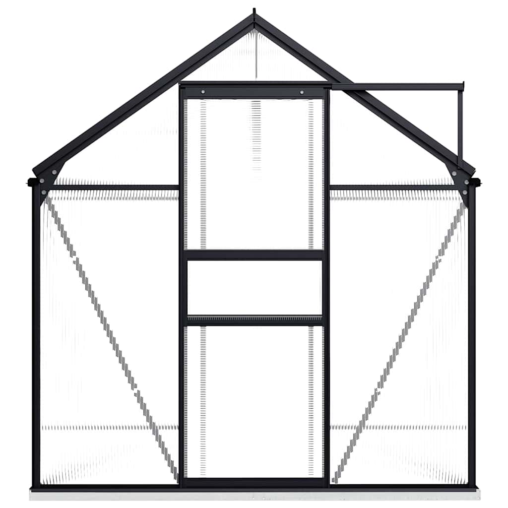 Kasvuhoone alusraamiga, antratsiithall, alumiinium 4,75 m²