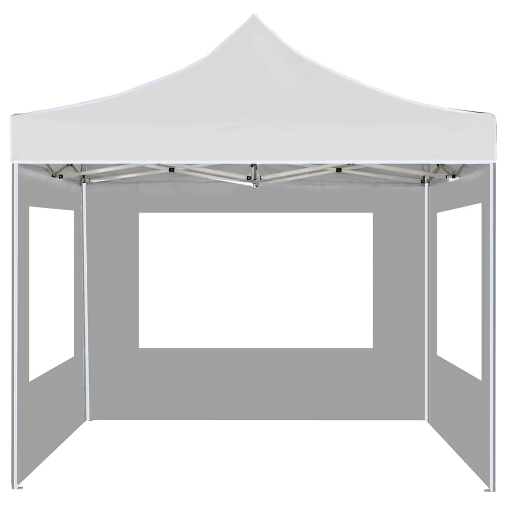 Kokkupandav peotelk seintega, alumiinium, 2 x 2 m, valge