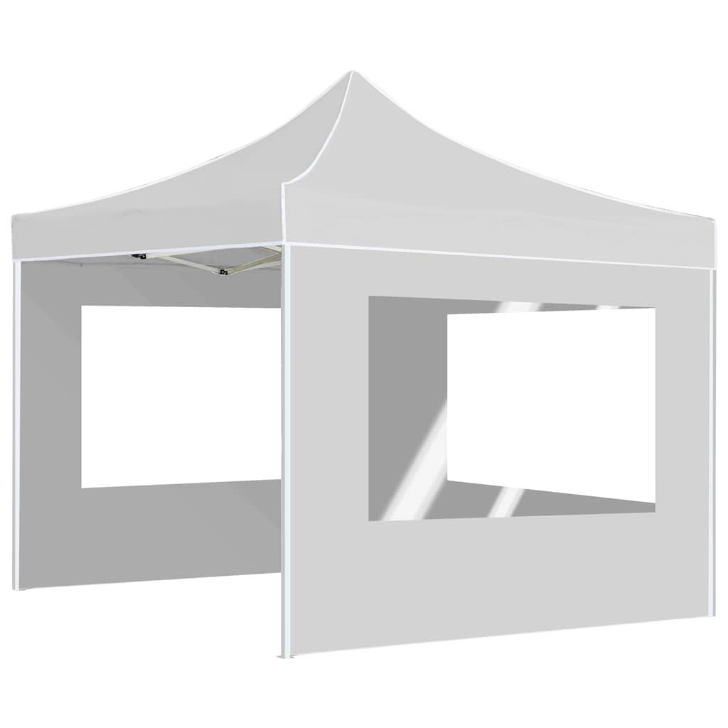 Kokkupandav peotelk seintega, alumiinium, 2 x 2 m, valge
