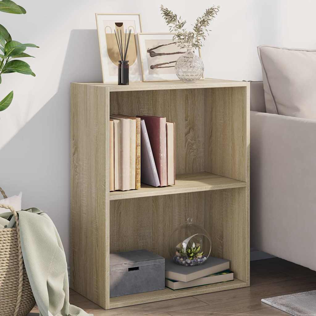 2 korrusega riiul Sonoma tamm 60x30x76,5 cm puitlaastplaat