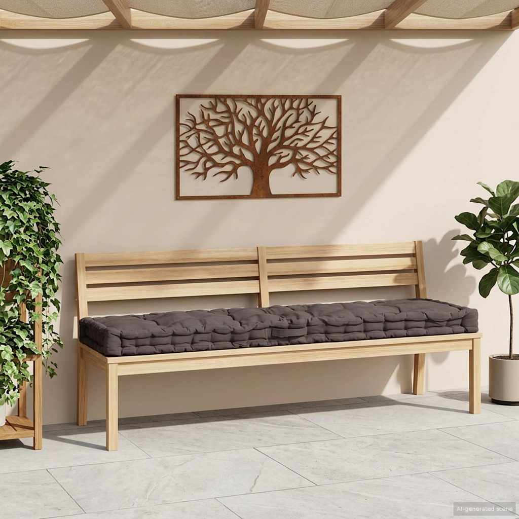 Euroaluse istumispadi, puuvill, 120 x 40 x 7 cm, antratsiithall
