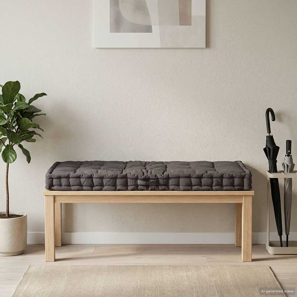 Euroaluse istumispadi, puuvill 120 x 80 x 10 cm, antratsiithall