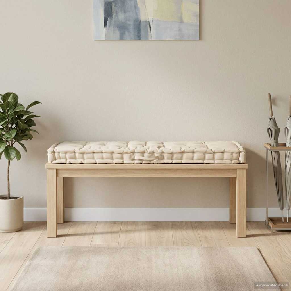 Euroaluse istumispadi, puuvill, 120 x 40 x 7 cm, beež