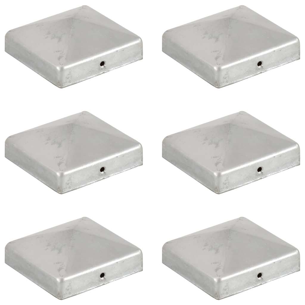 Püramiidikujuline aiapostiots, 6 tk, tsingitud metall, 81x81 mm