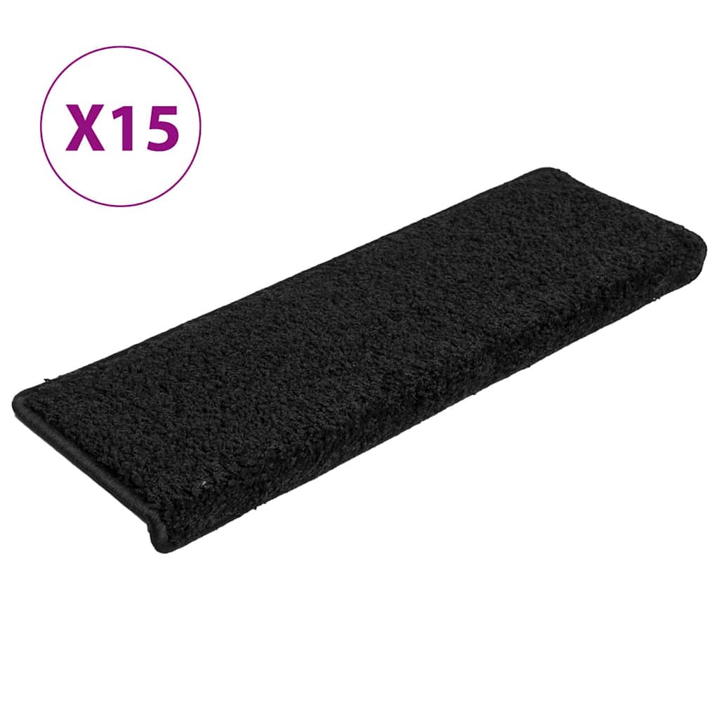 Trepimatid 15 tk 65 x 21 x 4 cm mustad ristkülikukujulised servad