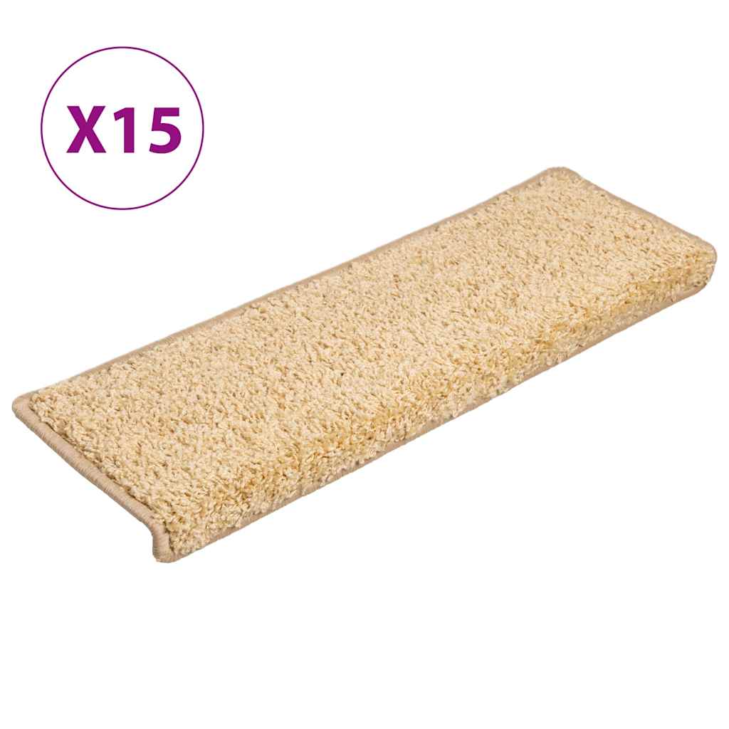 Trepimatid 15 tk 65 x 21 x 4 cm kreemjad ristkülikukujulised servad