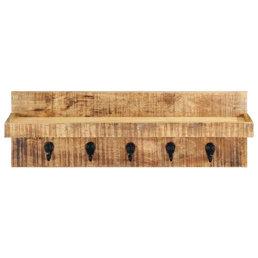 Seinale kinnitatav riidenagi, 60x15x20 cm, mangopuit